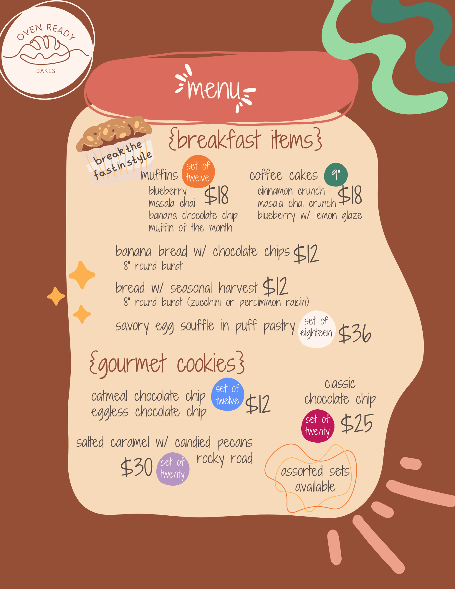 Menu page 1